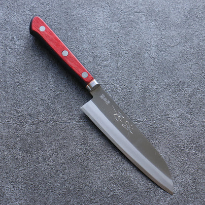 Free ship - Thương hiệu Seisuke Thép siêu xanh Dao đa năng Santoku loại nhỏ dao Nhật 140mm chuôi dao gỗ ép đỏ đen
