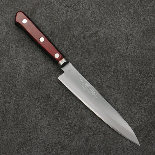 Thương hiệu Seisuke Thép siêu xanh Dao cắt nhỏ Petty Knife 145MM Dao Nhật Bản dao rèn thủ công chuôi dao bằng gỗ dán màu đỏ