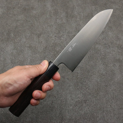 Thương hiệu Seisuke Thép siêu xanh Dao đa năng Santoku 165mm chuôi dao gỗ hồng mộc (bọc: ván ép đen)