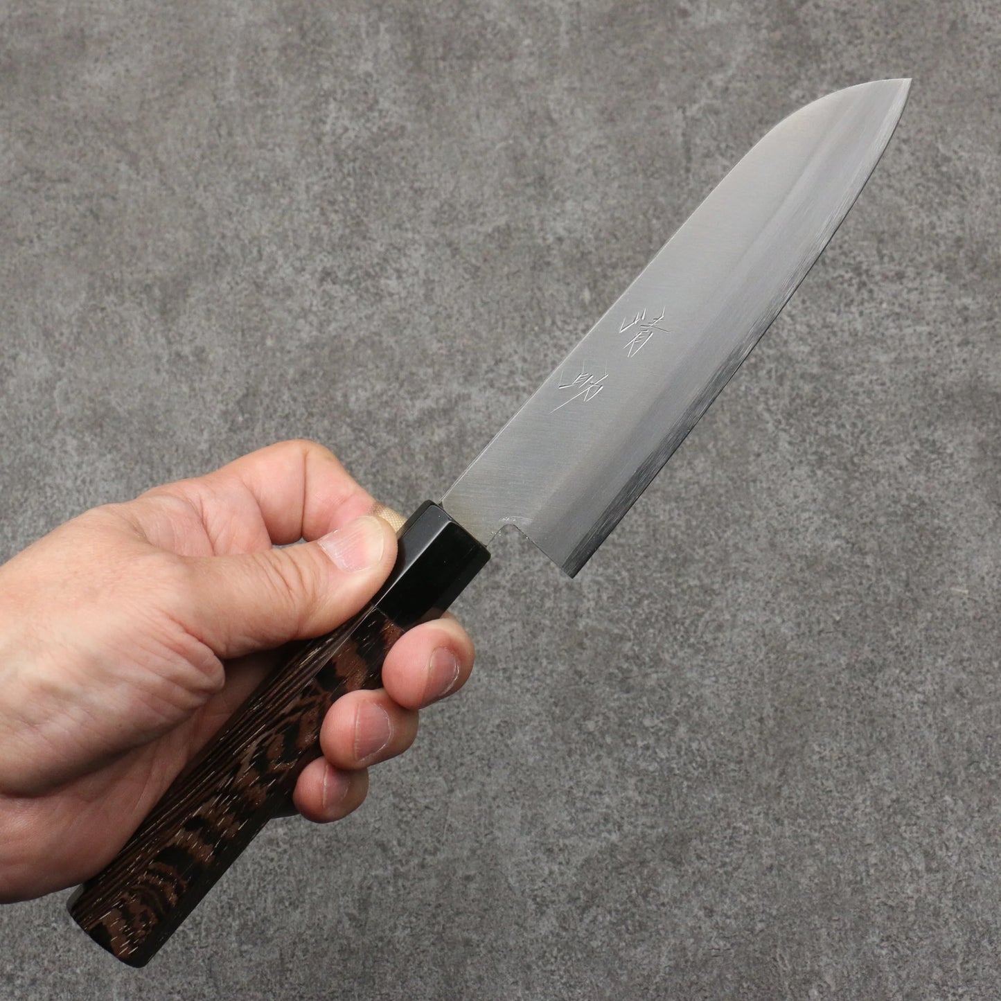 Free ship - Thương hiệu Seisuke Thép siêu xanh Dao đa năng Santoku loại nhỏ 140mm chuôi dao gỗ Wenge