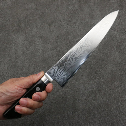 Thương hiệu Seisuke thép VG10 33 Lớp Dao đa năng Gyuto Damascus 210MM chuôi dao bằng gỗ ép đen