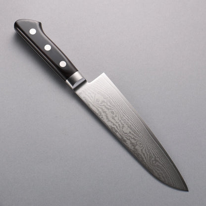 Thương hiệu Seisuke VG10 33 lớp Thép Damascus Dao đa năng Santoku 180mm chuôi dao gỗ Pakka đen