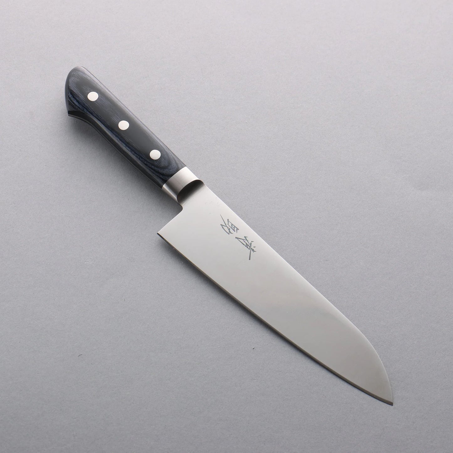 Thương hiệu Seisuke Thanh thiên (seiten) Thép Molybdenum (MOL) Dao đa năng Santoku 180mm chuôi dao hoa văn gỗ xanh navy