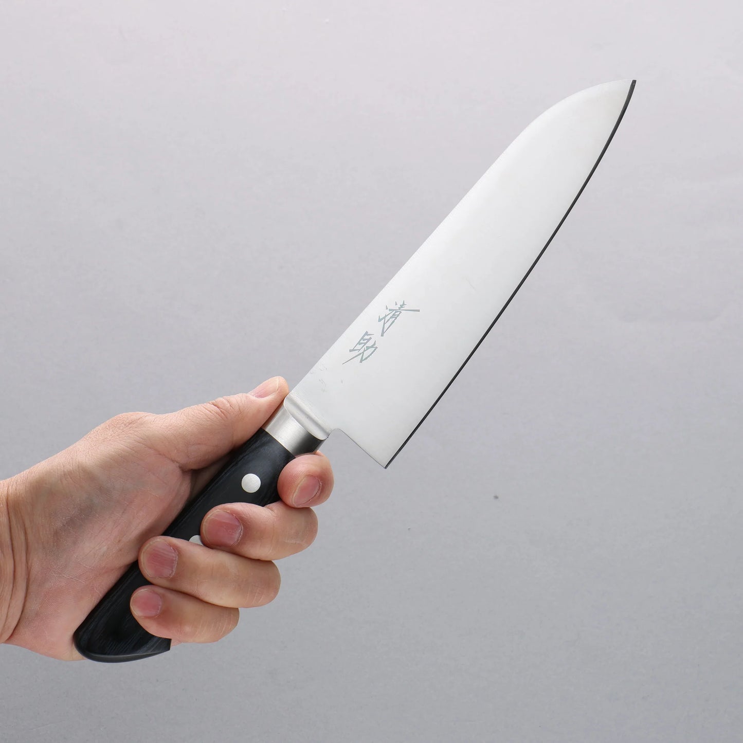 Thương hiệu Seisuke Thanh thiên (seiten) Thép Molybdenum (MOL) Dao đa năng Santoku 180mm chuôi dao hoa văn gỗ xanh navy