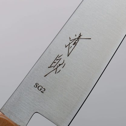 Thương hiệu Seisuke SG2 Dao nhỏ Kiritsuke Petty 150mm chuôi dao vân gỗ trắng (vòng đỏ)