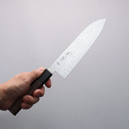 Thương hiệu Seisuke SG2 Thép Damascus Đánh bóng hoàn thiện Dao đa năng Santoku 180mm chuôi dao gỗ Wenge