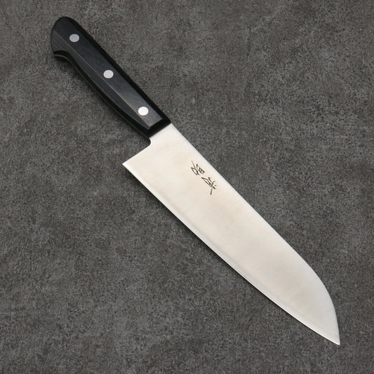 Free ship - Thương hiệu Seisuke SLD Đánh nhẵn bóng Dao đa năng Santoku 180mm chuôi dao gỗ Pakka đen