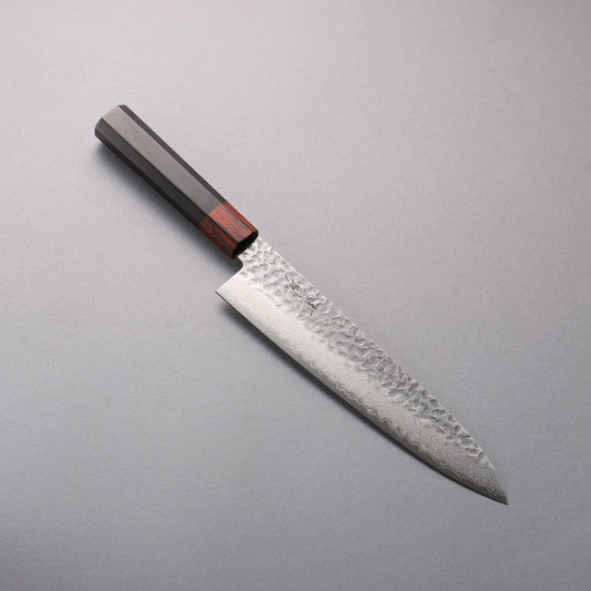 Thương hiệu Seisuke VG10 33 lớp Thép Damascus vân búa dao rèn thủ công dao Nhật Dao đa năng Gyuto 210mm chuôi dao gỗ Pakka đen