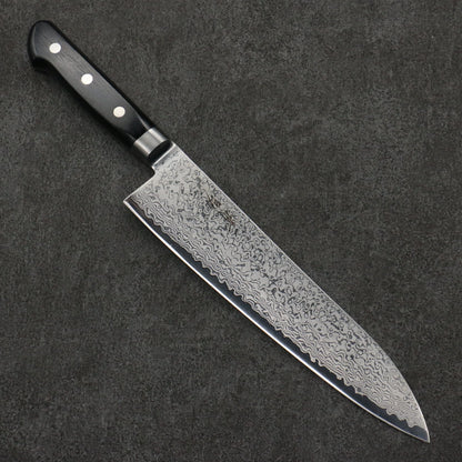 Thương hiệu Seisuke thép VG10 33 Layer Damascus Dao đa năng Gyuto Knife 210MM chuôi dao gỗ ép màu đen