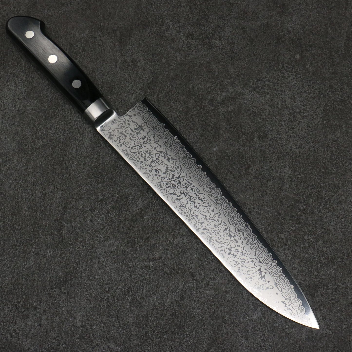 Thương hiệu Seisuke thép VG10 33 Layer Damascus Dao đa năng Gyuto Knife 210MM chuôi dao gỗ ép màu đen