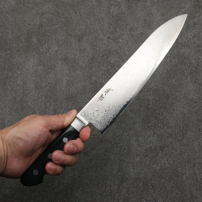 Thương hiệu Seisuke thép VG10 33 Layer Damascus Dao đa năng Gyuto Knife 210MM chuôi dao gỗ ép màu đen