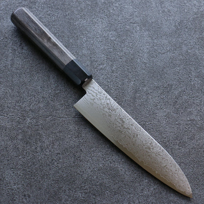 Thương hiệu Seisuke VG10 Thép Damascus Dao đa năng Gyuto dao Nhật 180mm chuôi dao gỗ Pakka xám