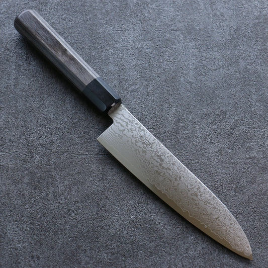 Seisuke Marke VG10 Damaststahl Mehrzweckmesser Gyuto japanisches Messer 180 mm grauer Pakkaholzgriff