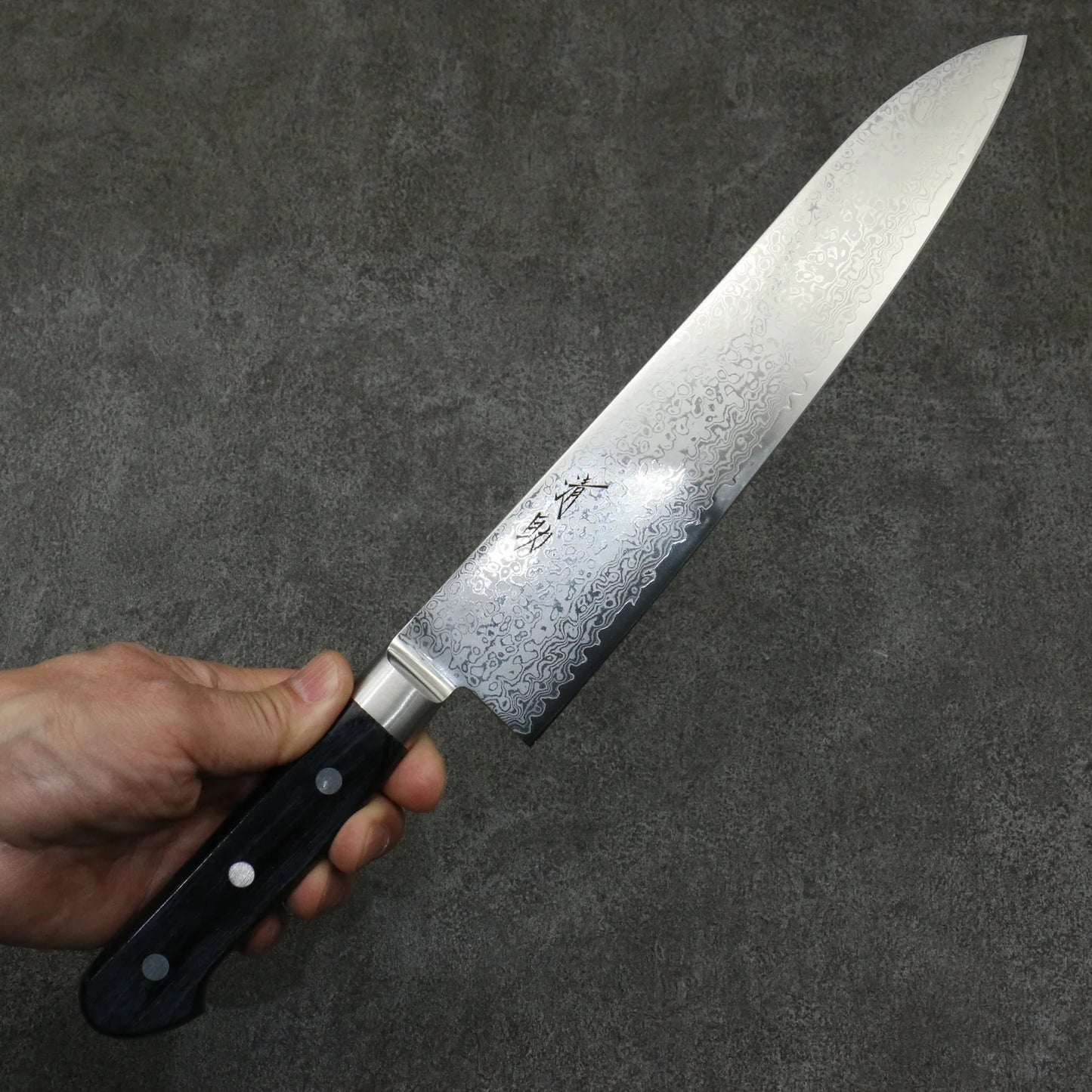 Seisuke VG10 33 Layer Mirrored Finish Damascus Gyuto 240mm Black Pakka wood Handle 清助 VG10 33層 鏡面仕上げ ダマスカス 牛刀包丁 240mm 黒合板柄 Free ship - Thương hiệu Seisuke VG10 33 lớp Thép Damascus tráng gương Dao đa năng Gyuto 240mm chuôi dao gỗ Pakka đen