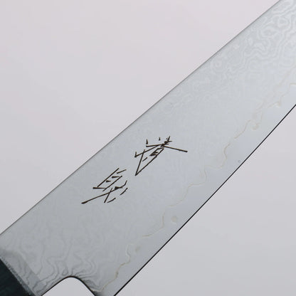 Thương hiệu Seisuke VG10 Thép Damascus Dao nhỏ đa năng Petty 120mm chuôi dao gỗ sồi (nhuộm chàm)