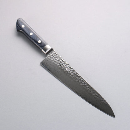 Thương hiệu Seisuke VG10 33lớp vân búa đục đặc biệt Thép Damascus rèn thủ công Dao đa năng Gyuto 210mm chuôi dao gỗ xanh navy