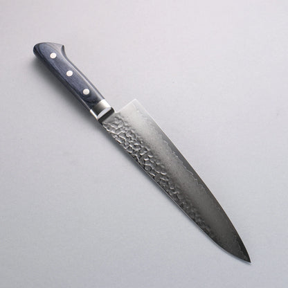 Thương hiệu Seisuke VG10 33lớp vân búa đục đặc biệt Thép Damascus rèn thủ công Dao đa năng Gyuto 210mm chuôi dao gỗ xanh navy