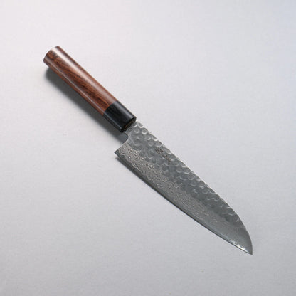 Thương hiệu Seisuke VG10 16 lớp vân búa Thép Damascus dao rèn thủ công dao Nhật chính hãng Dao đa năng Santoku 180mm chuôi dao gỗ Đàn Hương