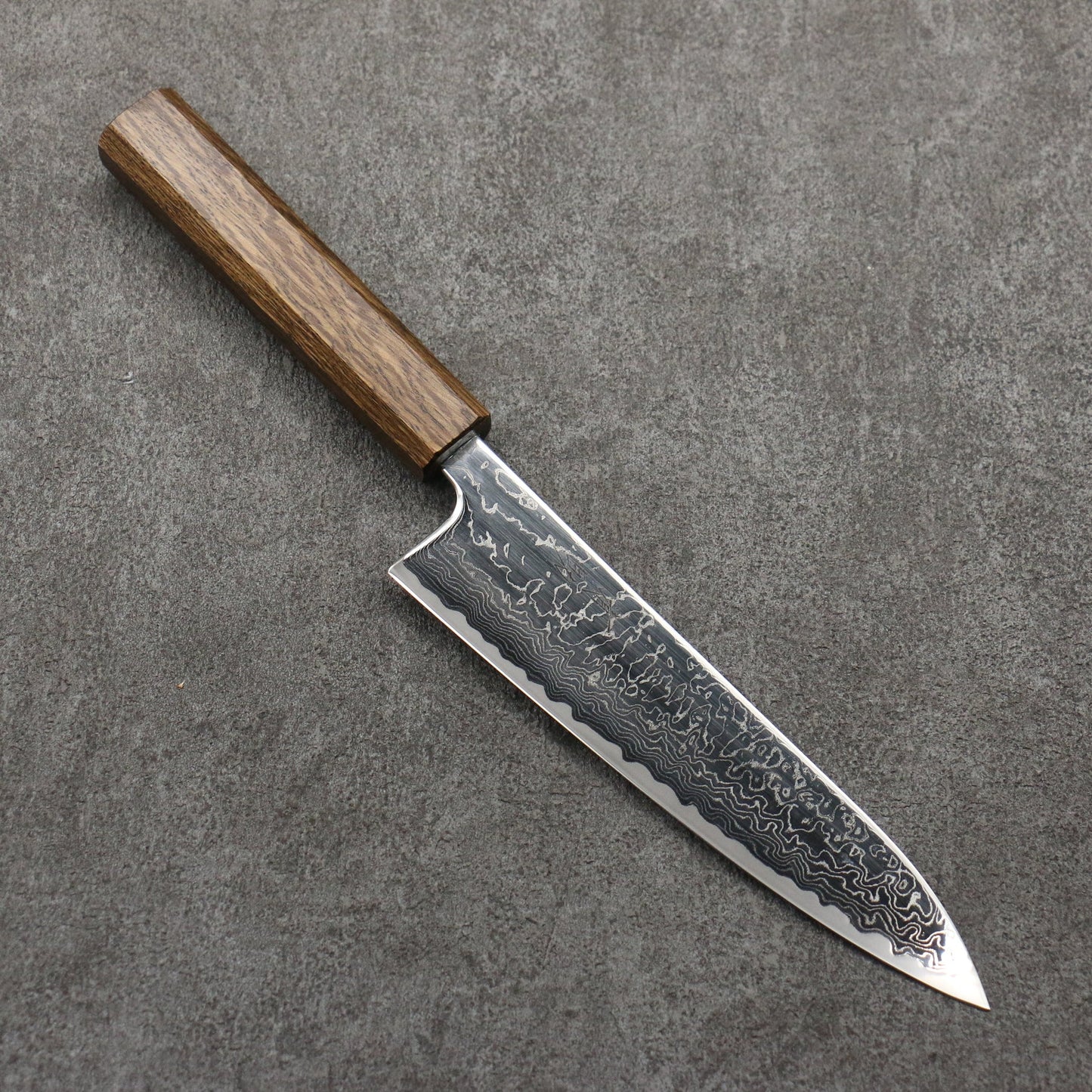 Thương hiệu Seisuke VG10 Thép Damascus tráng gương Dao đa năng Gyuto 180mm chuôi dao gỗ Sồi