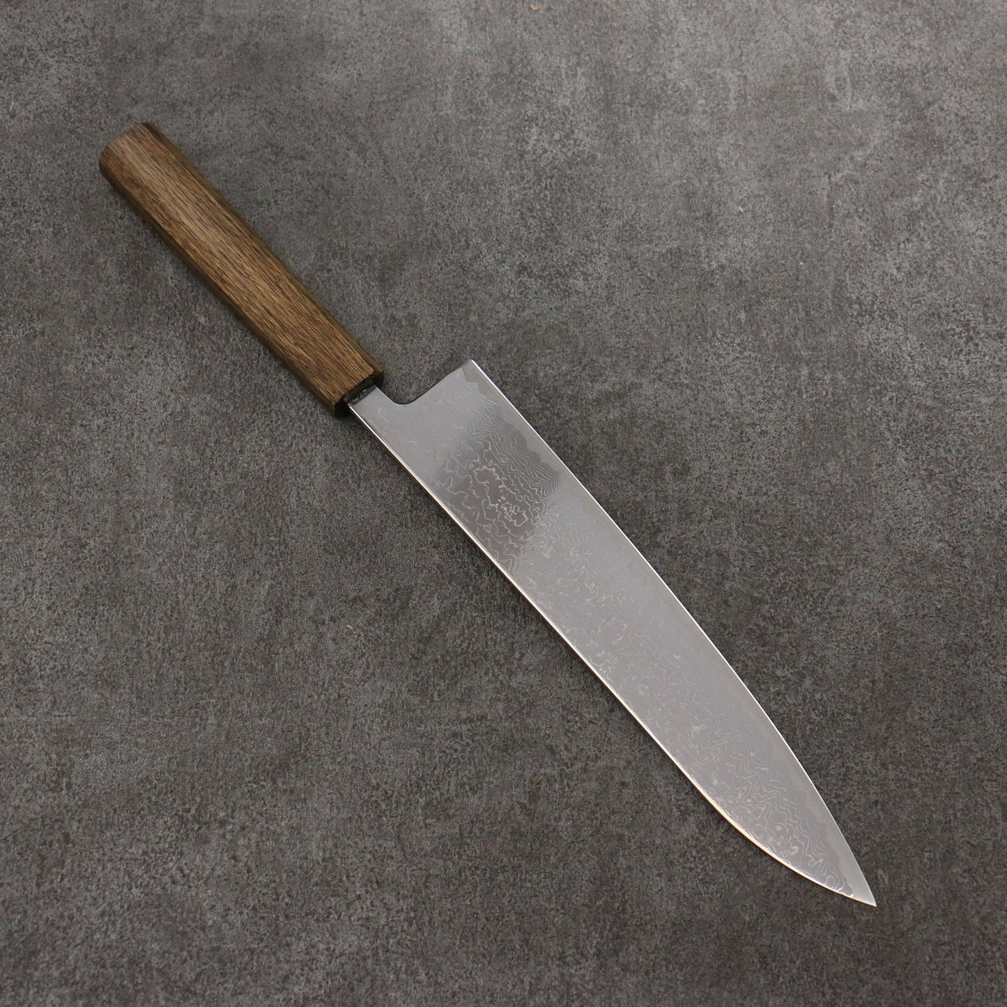 Thương hiệu Seisuke VG10 Thép Damascus tráng gương Dao đa năng Gyuto 240mm chuôi dao gỗ Sồi