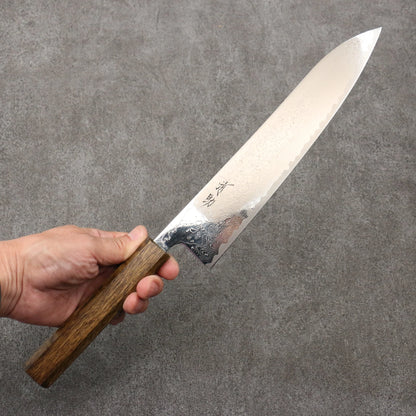 Thương hiệu Seisuke VG10 Thép Damascus tráng gương Dao đa năng Gyuto 240mm chuôi dao gỗ Sồi