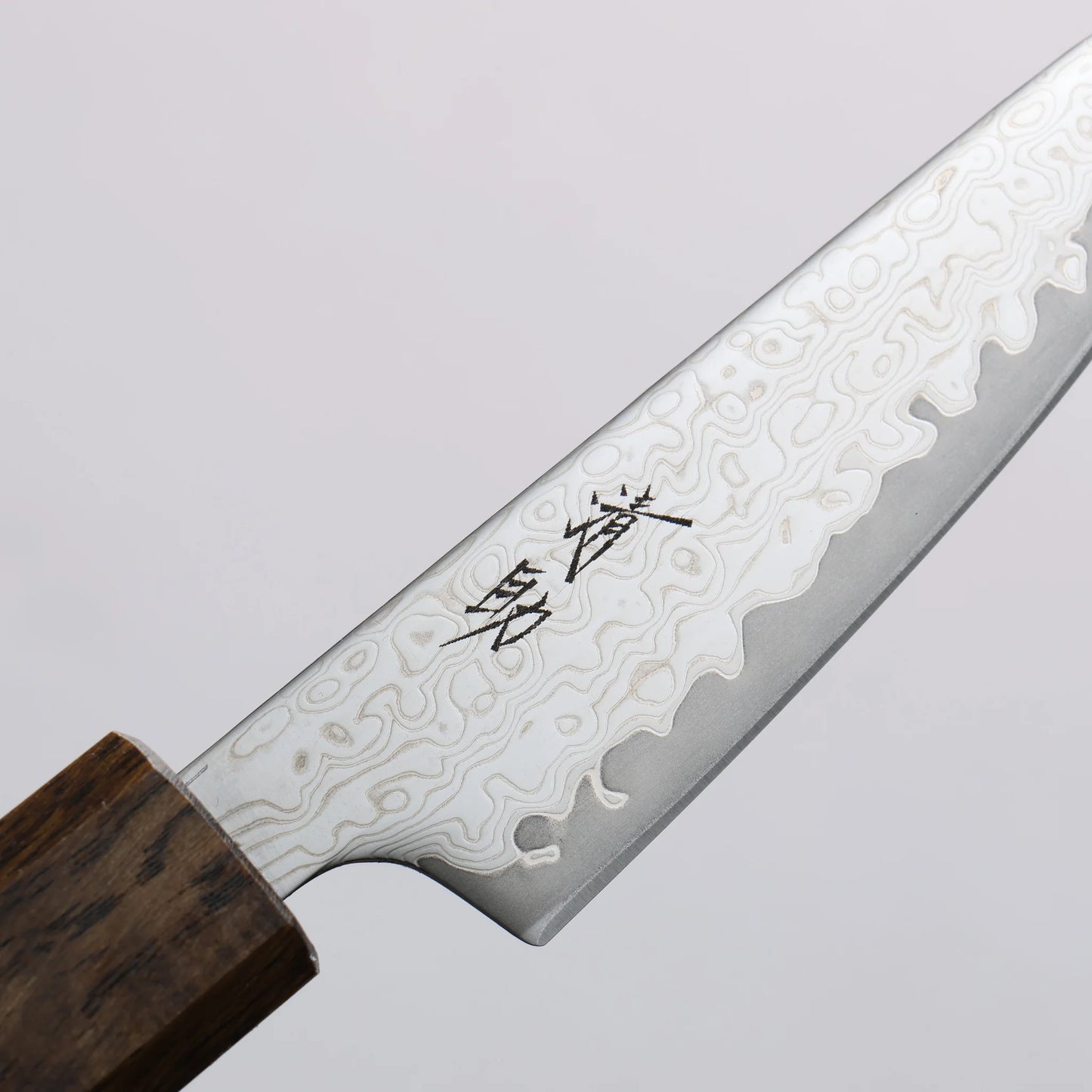 Thương hiệu Seisuke VG10 Thép Damascus tráng gương hoàn thiện Dao gọt vỏ chuyên dụng 80mm chuôi dao gỗ Sồi