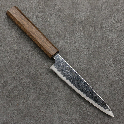 Thương hiệu Seisuke VG10 Thép Damascus tráng gương hoàn thiện Dao nhỏ đa năng Petty 135mm chuôi dao gỗ Sồi