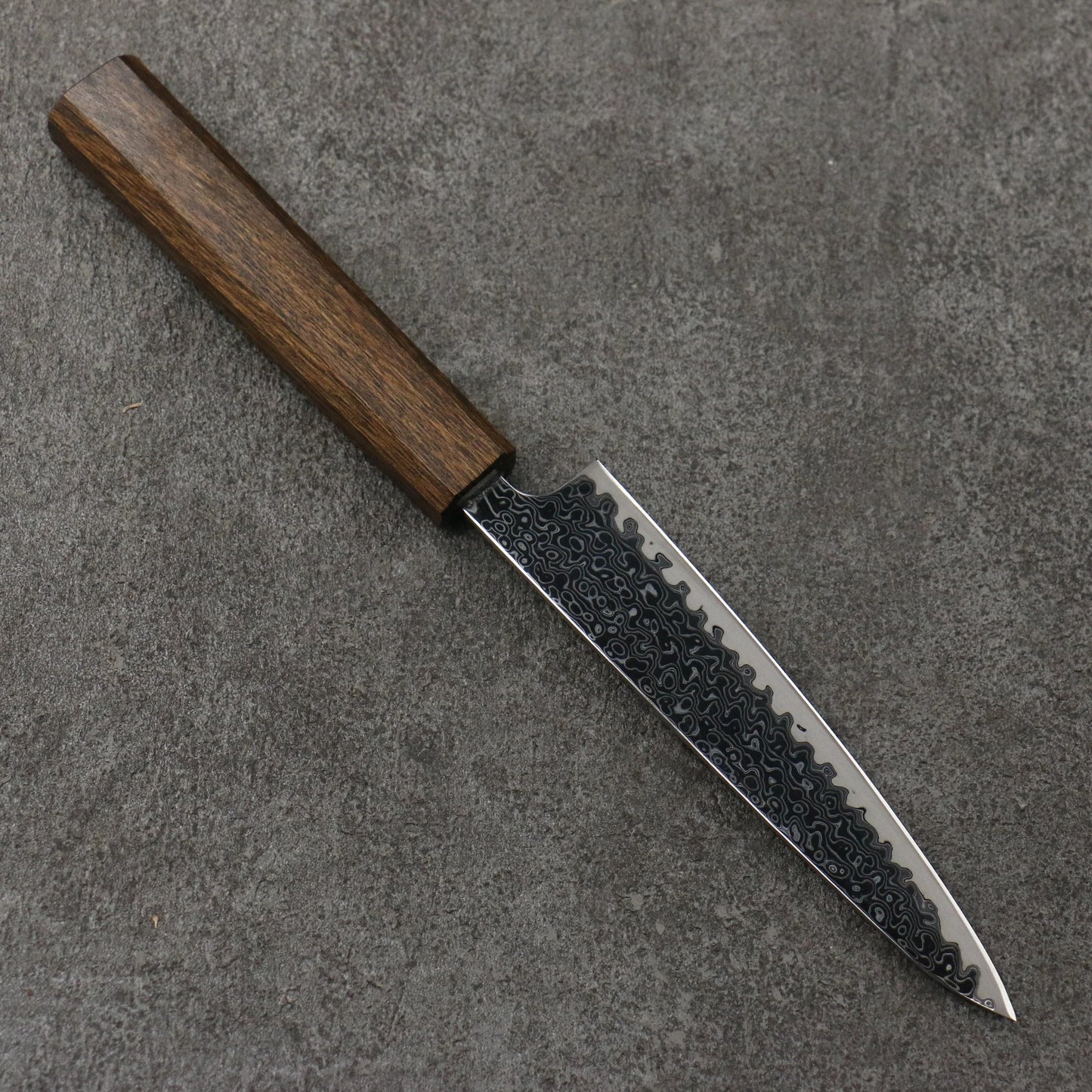 Thương hiệu Seisuke VG10 Thép Damascus tráng gương hoàn thiện Dao nhỏ đa năng Petty 135mm chuôi dao gỗ Sồi