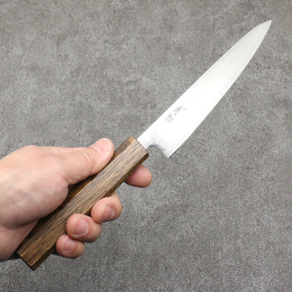 清助 V金10号 鏡面仕上げ ダマスカス ペティーナイフ 和包丁 150mm 樫柄 Seisuke VG10 Mirrored Finish Damascus Petty-Utility Japanese Knife 150mm Oak Handle Free ship - Thương hiệu Seisuke VG10 Thép Damascus tráng gương Dao nhỏ đa năng Petty 150mm chuôi dao gỗ Sồi