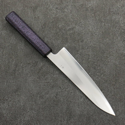 Thương hiệu Seisuke Thép trắng No.1 dao đánh nhẵn bóng hoàn thiện Dao đa năng Gyuto 180mm chuôi dao hoa văn sơn mài màu tím Kashiki