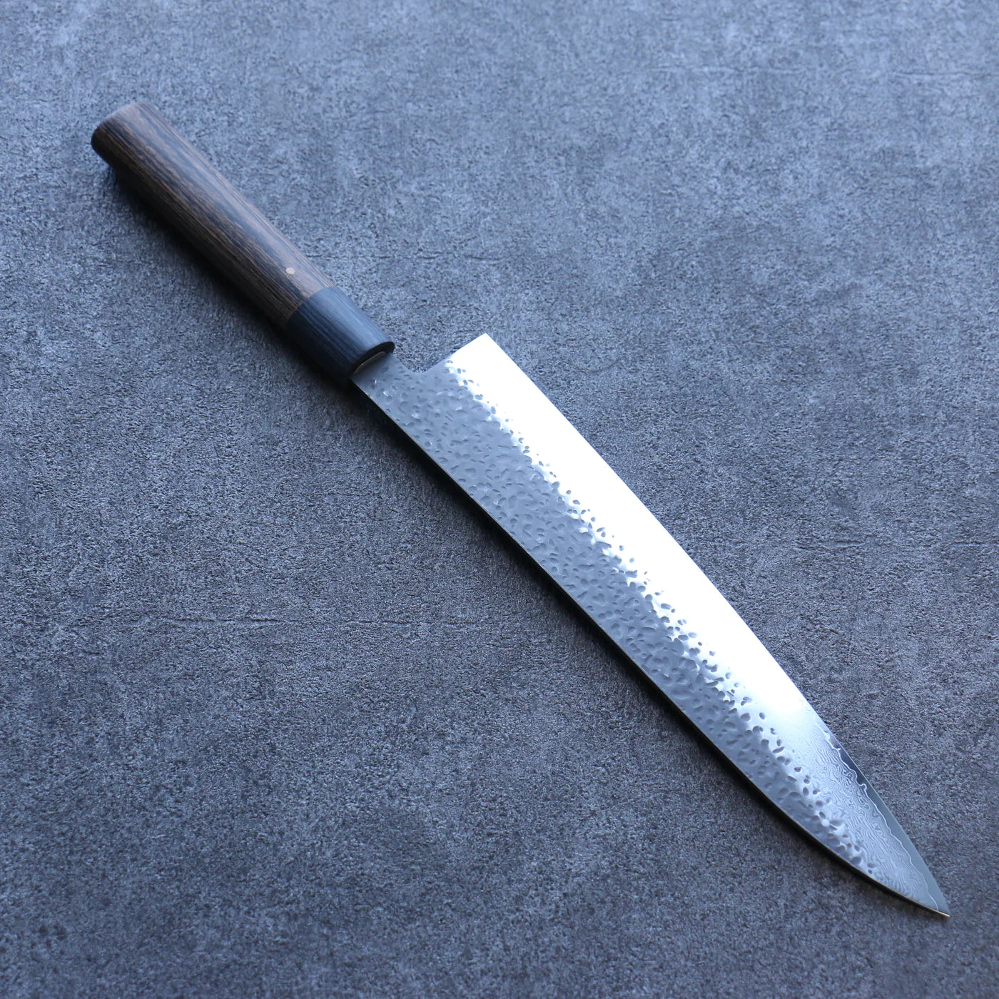 Handgeschmiedetes Messer aus VG10-Stahl, Gyuto-Mehrzweckmesser, japanisches Messer, 240 mm brauner Sperrholzgriff