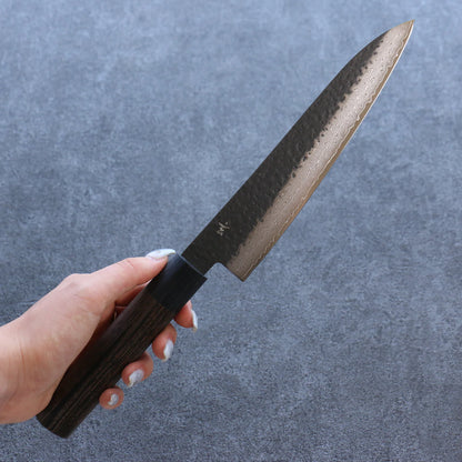 Handgeschmiedetes Messer der Marke Gen VG10 aus Stahl, Gyuto-Mehrzweckmesser, japanisches Messer, 180 mm brauner Sperrholzgriff