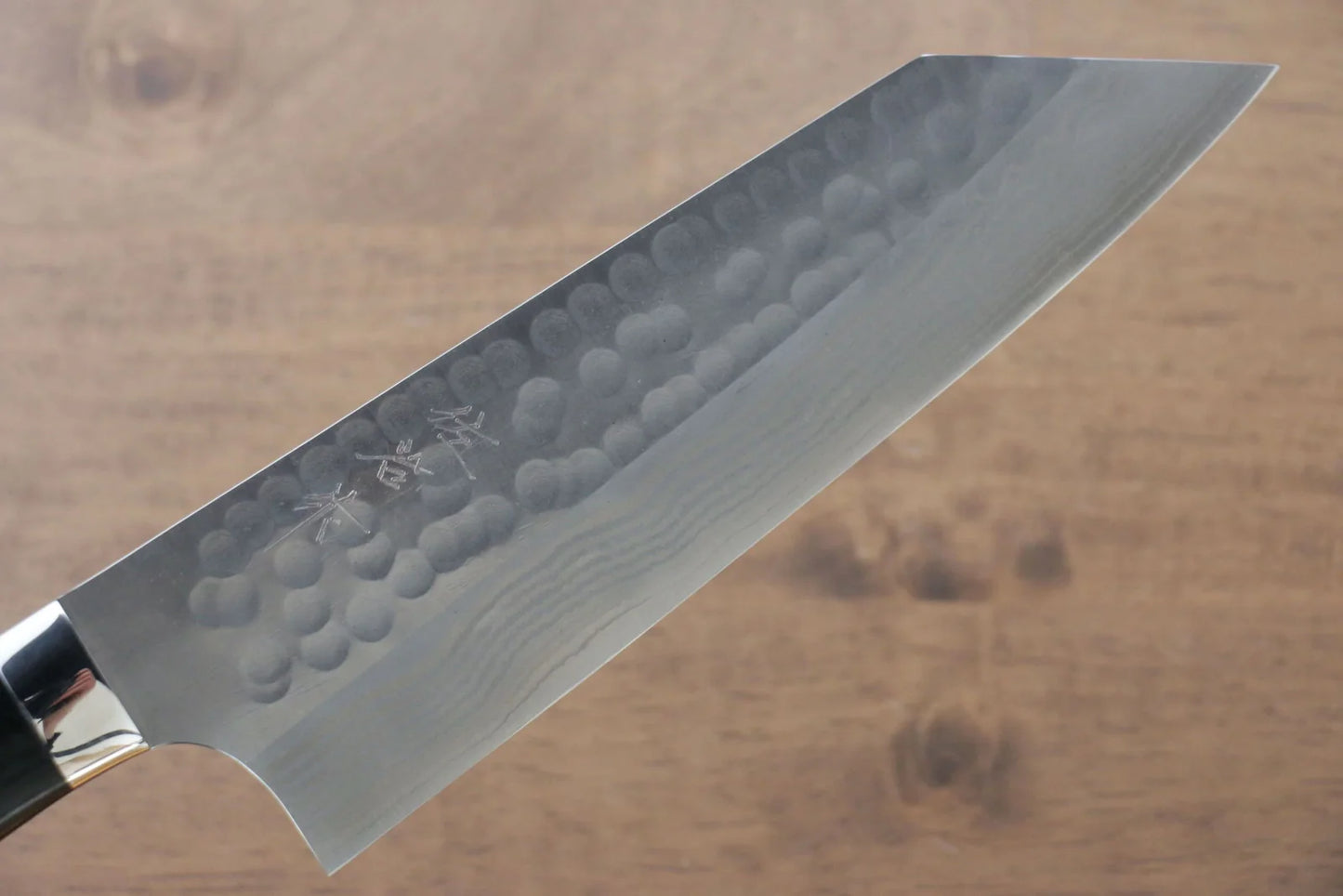 Takeshi Saji SRS13 Hammered Bunka 180mm Black Micarta Handle