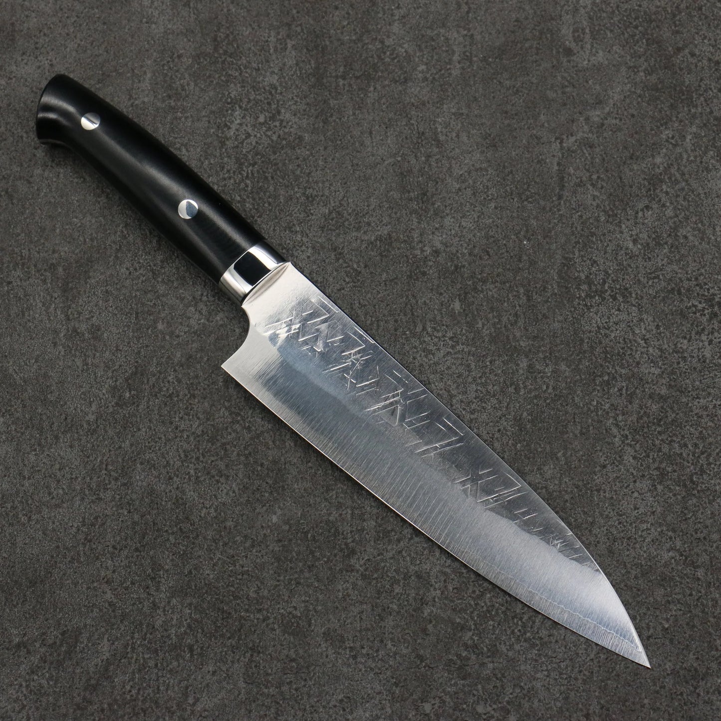 Thương hiệu Takeshi Saji Samurai loại Nomura mới thép SRS13 vân búa Dao đa năng Gyuto 180MM màu đen chuôi dao hoa văn nhựa Micarta