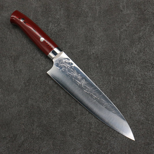 Thương hiệu Takeshi Saji Samurai loại Nomura mới thép SRS13 vân búa Dao đa năng Gyuto 180MM chuôi dao hoa văn màu đỏ và màu đen nhựa Micarta