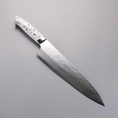 Thương hiệu Takeshi Saji loại Nomura mới thép SRS 13 dao rèn thủ công Dao đa năng Gyuto 240mm chuôi dao hoa văn terrazzo trắng