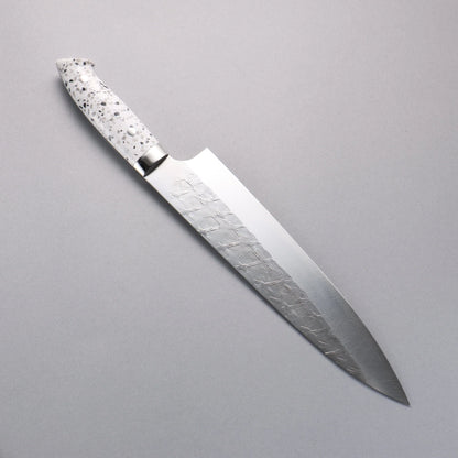 Thương hiệu Takeshi Saji loại Nomura mới thép SRS 13 dao rèn thủ công Dao đa năng Gyuto 240mm chuôi dao hoa văn terrazzo trắng