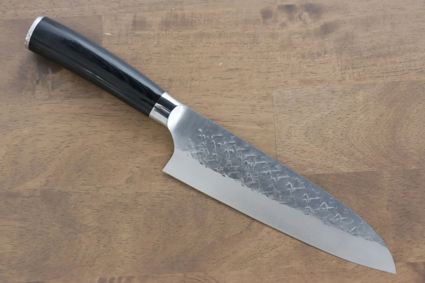 Thương hiệu Takeshi Saji SRS 13 Rèn thủ công Dao đa năng Santoku dao Nhật 180mm chuôi dao làm từ gỗ Pakka đen