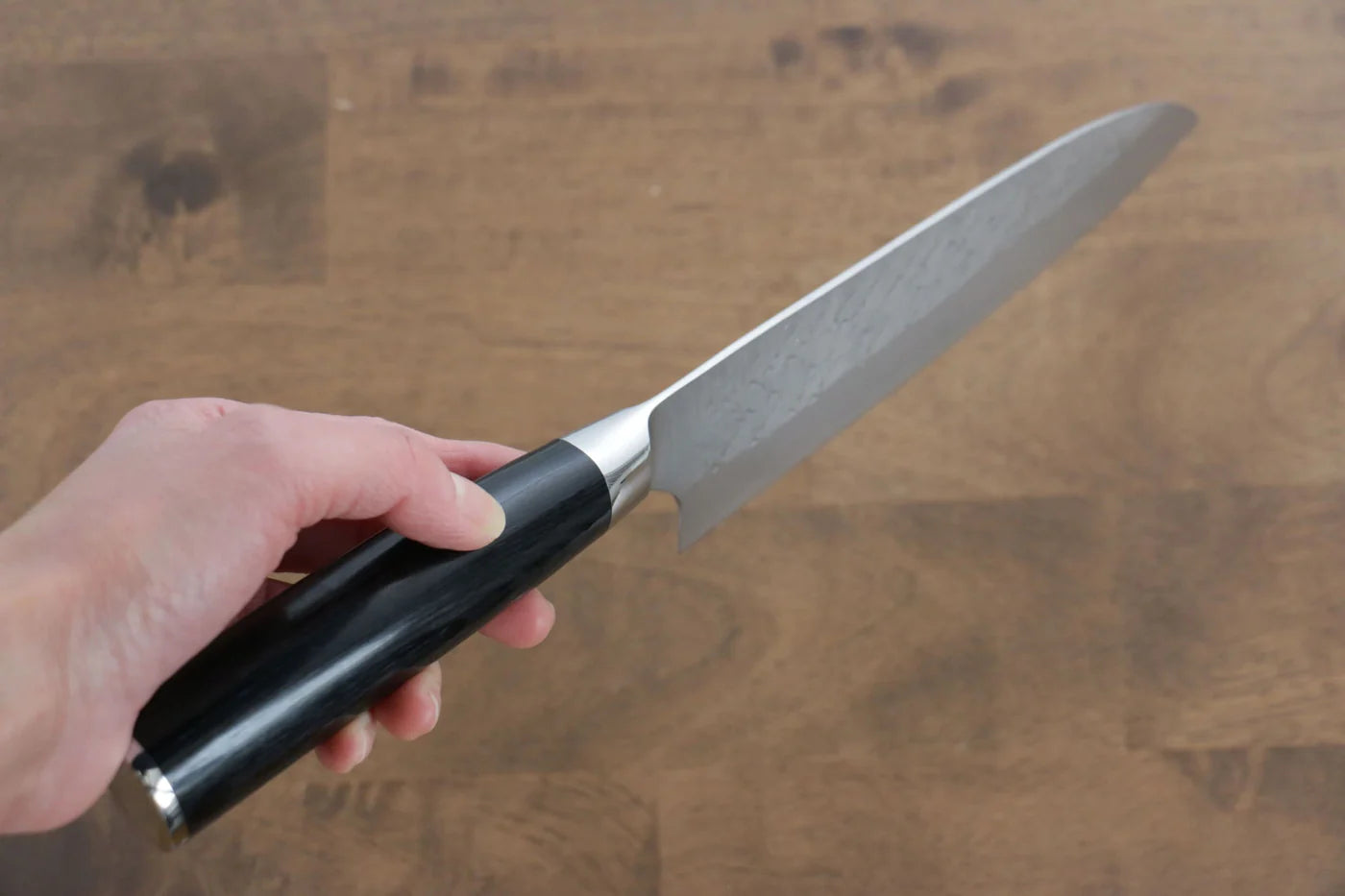 Thương hiệu Takeshi Saji SRS 13 Rèn thủ công Dao đa năng Santoku dao Nhật 180mm chuôi dao làm từ gỗ Pakka đen