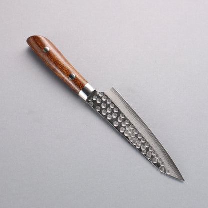 Thương hiệu Takeshi Saji SRS 13 vân búa đục đặc biệt Rèn thủ công (hình tròn) Dao nhỏ Kiritsuke Petty 130mm chuôi dao gỗ Lim