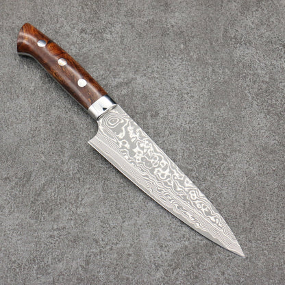 Takeshi Saji R2/SG2 Black Damascus Gyuto Japanese Knife 150mm Ironwood Handle