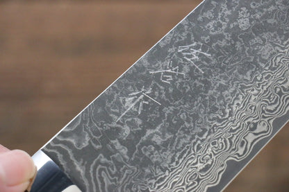 Thương hiệu Takeshi Saji Samurai thép SG2 màu đen Damascus Dao đa năng Bunka 180mm chuôi dao gỗ Lim