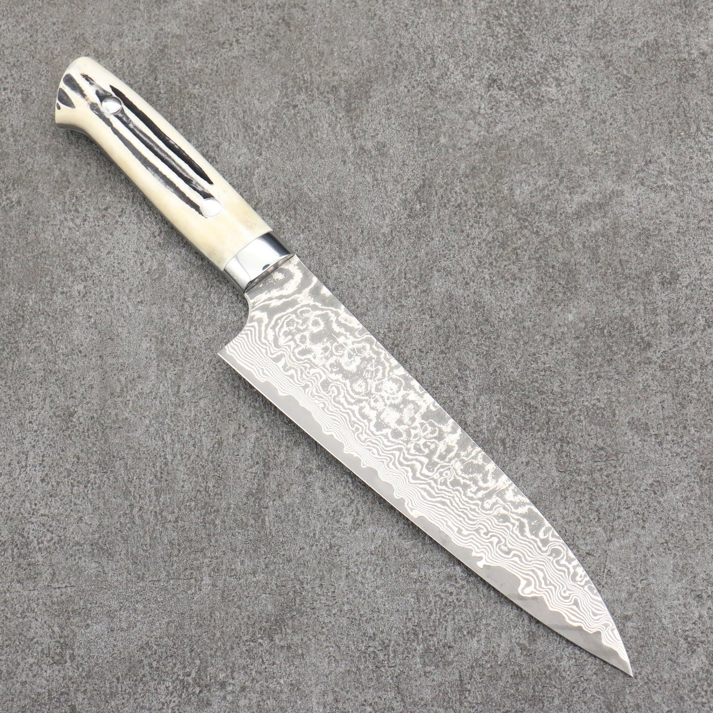 Free ship - Thương hiệu Takeshi Saji SG2 Thép Damascus đen Dao đa năng Gyuto 180mm