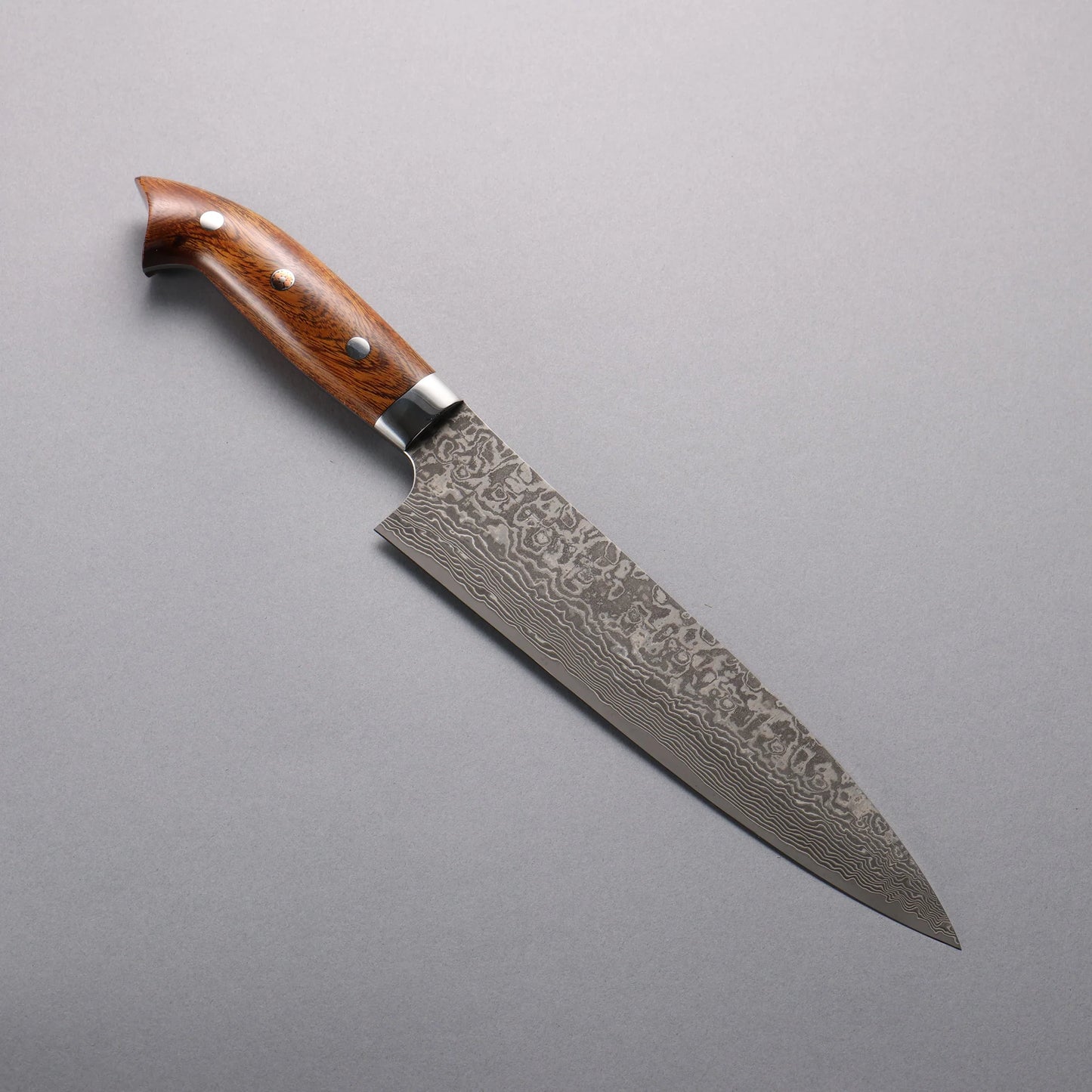 Thương hiệu Takeshi Saji SG2 Thép Damascus đen Dao đa năng Gyuto 210mm chuôi daogỗ Lim(Nomura style)