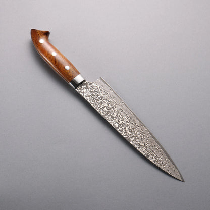 Thương hiệu Takeshi Saji SG2 Thép Damascus đen Dao đa năng Gyuto 210mm chuôi daogỗ Lim(Nomura style)