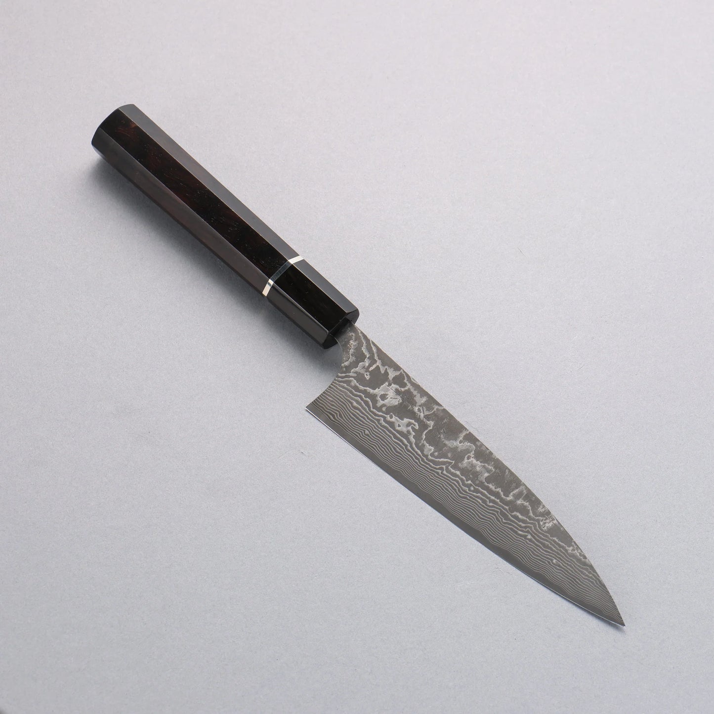 Thương hiệu Takeshi Saji SG2 Thép Damascus đen Dao nhỏ đa năng Petty 130mm chuôi dao gỗ Mun