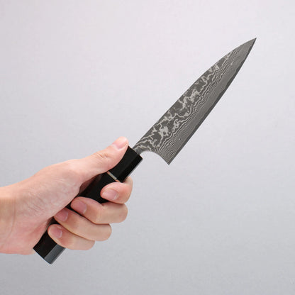 Thương hiệu Takeshi Saji SG2 Thép Damascus đen Dao nhỏ đa năng Petty 130mm chuôi dao gỗ Mun