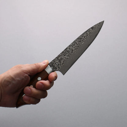 Thương hiệu Takeshi Saji SG2 Thép Damascus đen Dao nhỏ đa năng Petty 130mm chuôi dao gỗ Lim (Nomura style mới)