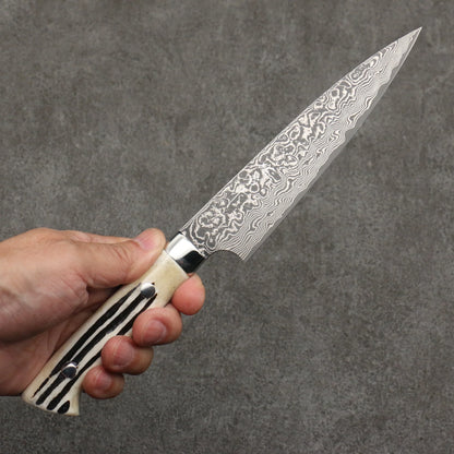 Thương hiệu Takeshi Saji SG2 Thép Damascus đen Dao nhỏ đa năng Petty 150mm chuôi dao tiết nhung hươu trắng