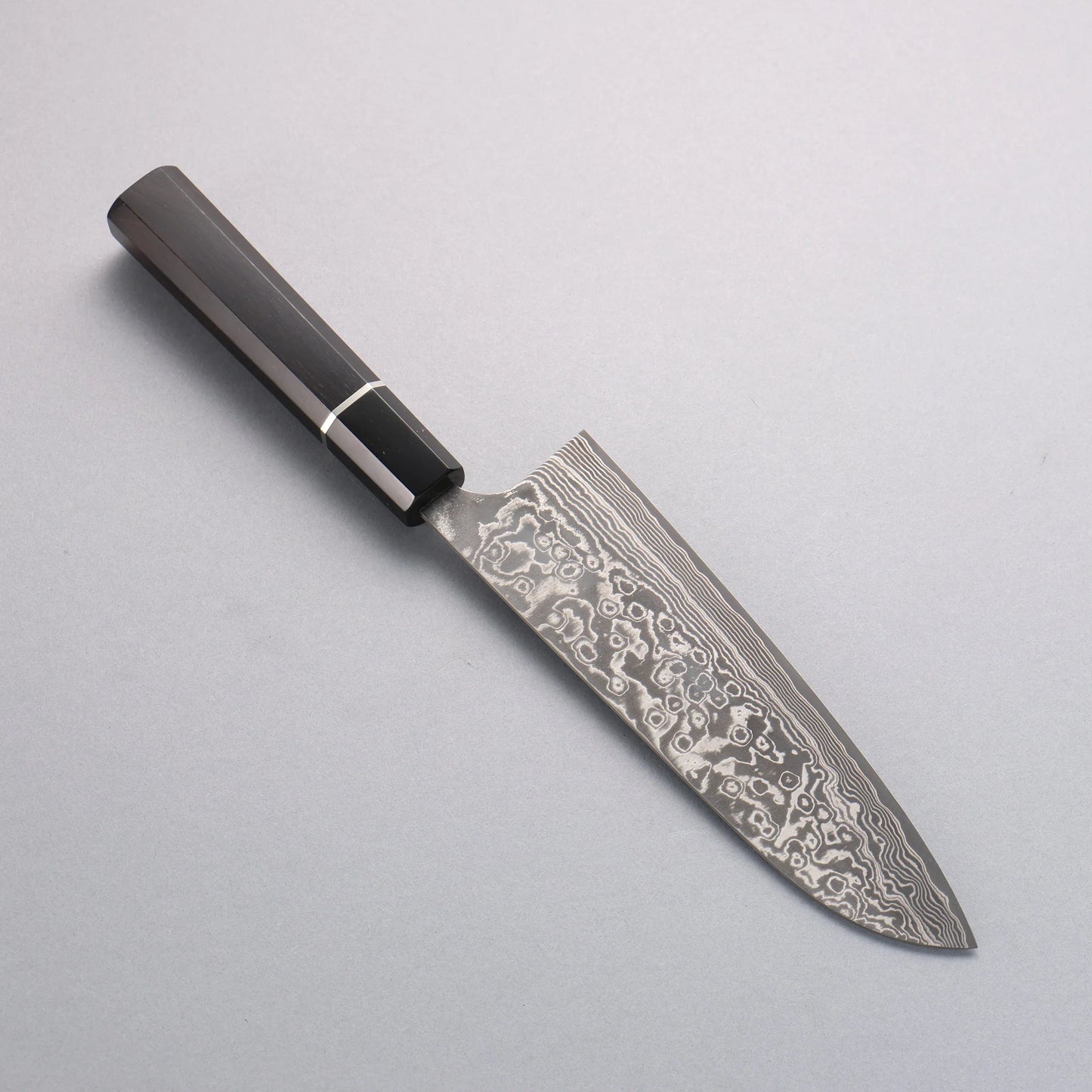 Thương hiệu Takeshi Saji SG2 Thép Damascus đen Dao đa năng Santoku 180mm chuôi dao gỗ Mun